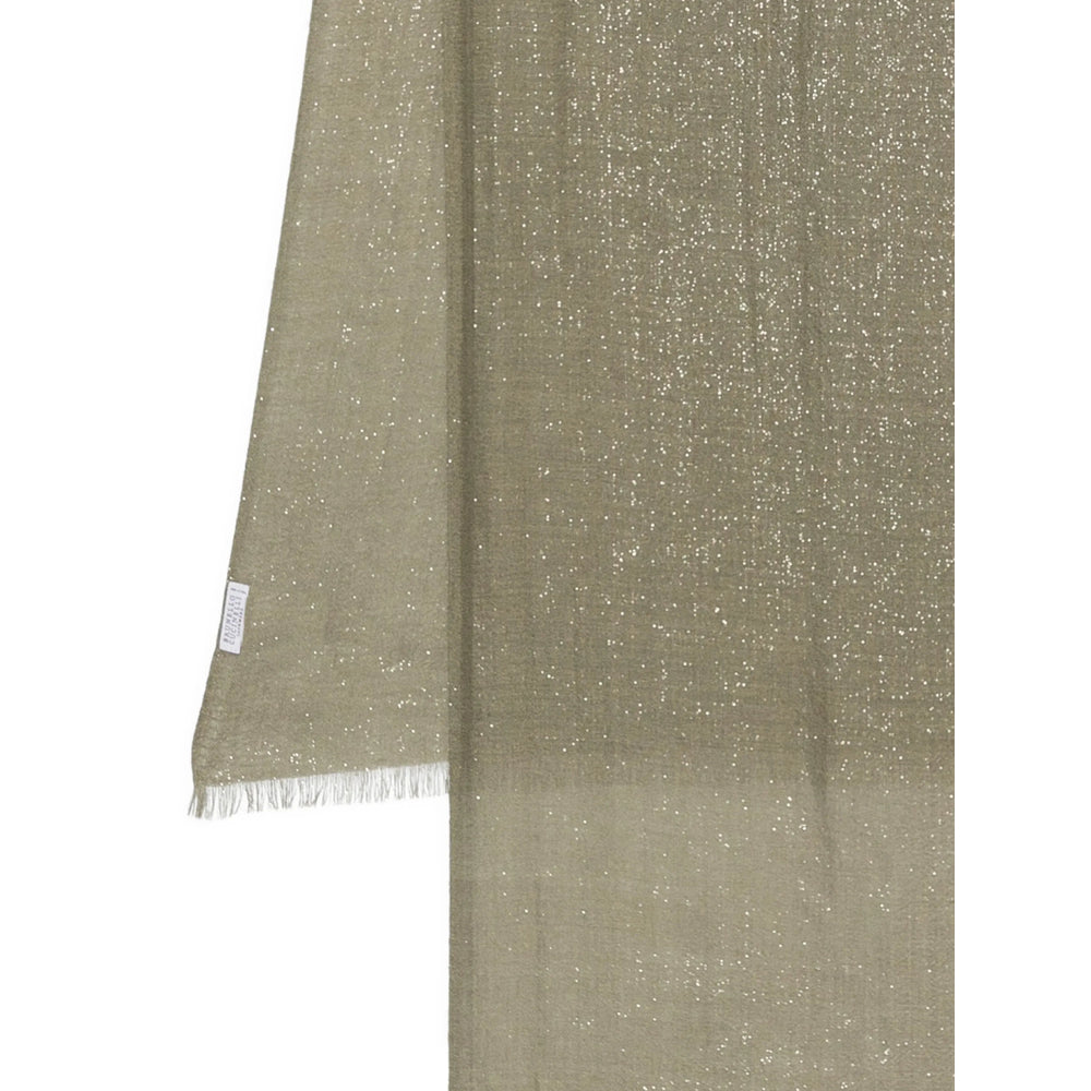 Brunello Cucinelli Green Scarves Women BRUNELLO CUCINELLI