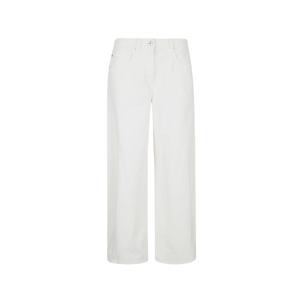 Brunello Cucinelli White Trousers - Palazzo Pants Women BRUNELLO CUCINELLI