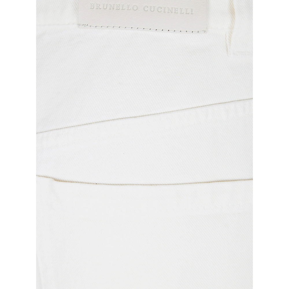 Brunello Cucinelli White Trousers - Palazzo Pants Women BRUNELLO CUCINELLI