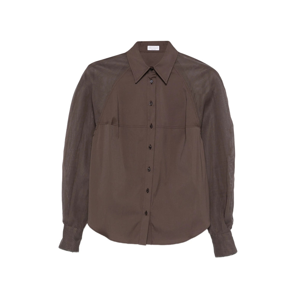 Brunello Cucinelli Brown Tops - Shirts Women BRUNELLO CUCINELLI