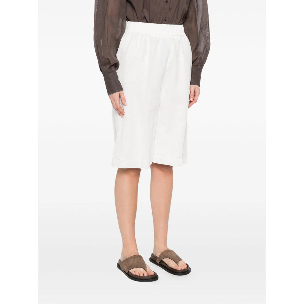 Brunello Cucinelli White Shorts - Knee-Length Shorts Women BRUNELLO CUCINELLI