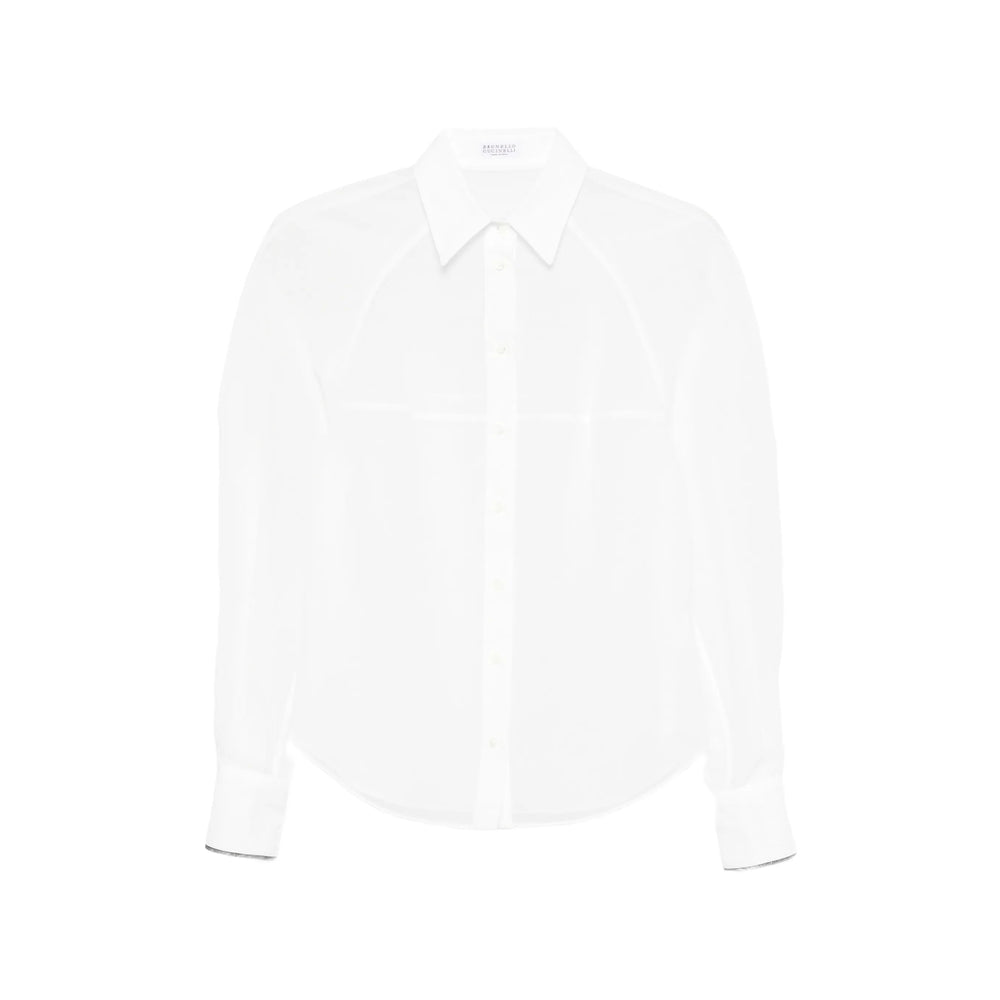 Brunello Cucinelli White Tops - Shirts Women BRUNELLO CUCINELLI