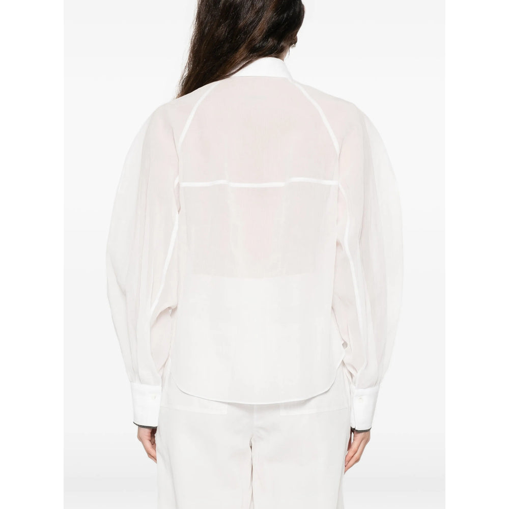 Brunello Cucinelli White Tops - Shirts Women BRUNELLO CUCINELLI