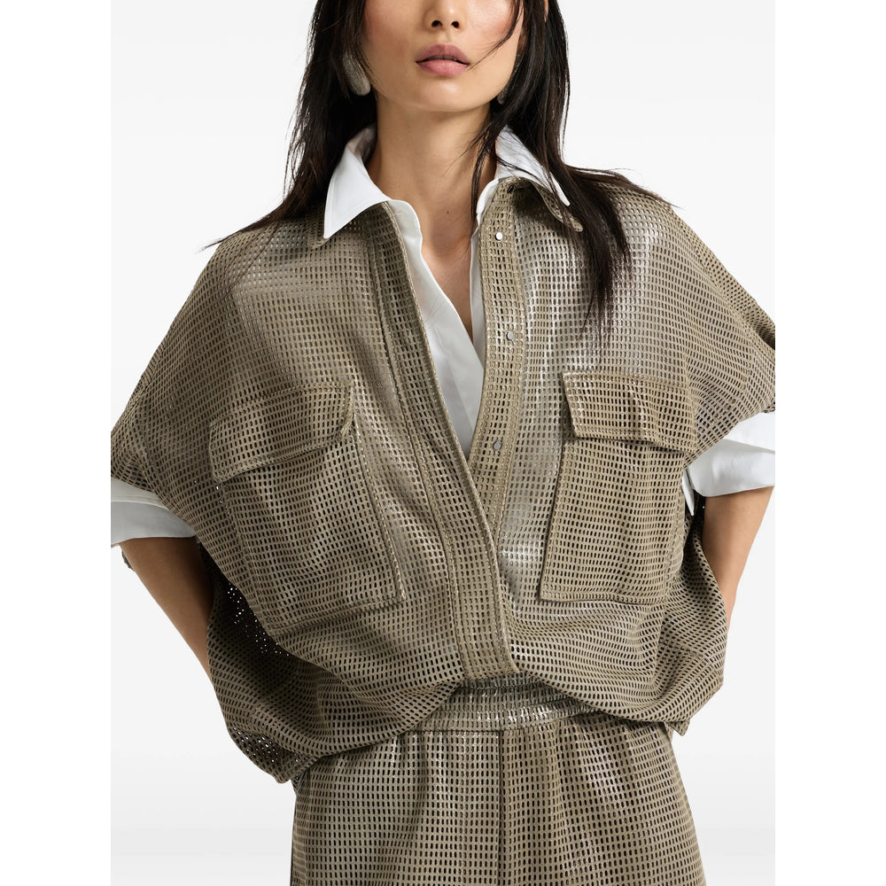 Brunello Cucinelli Green Tops - Shirts Women BRUNELLO CUCINELLI
