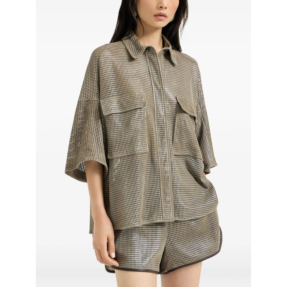 Brunello Cucinelli Green Tops - Shirts Women BRUNELLO CUCINELLI