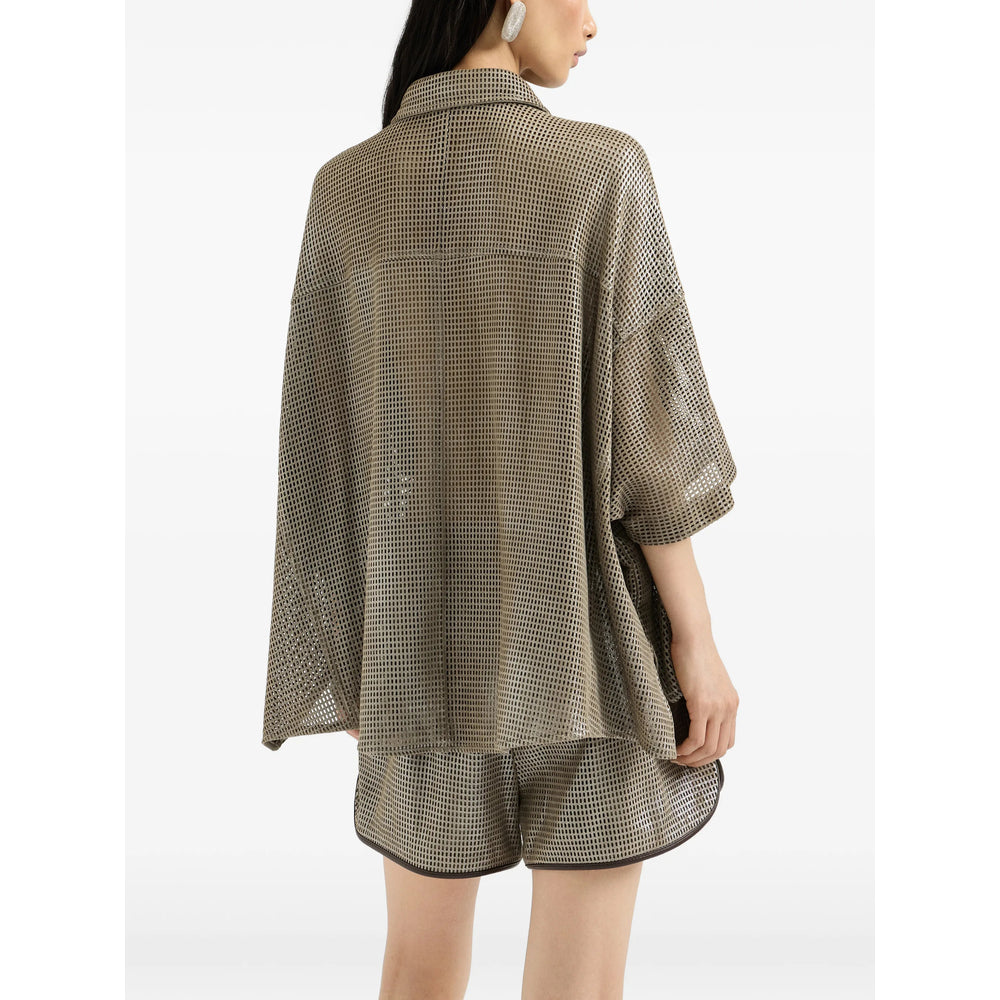 Brunello Cucinelli Green Tops - Shirts Women BRUNELLO CUCINELLI