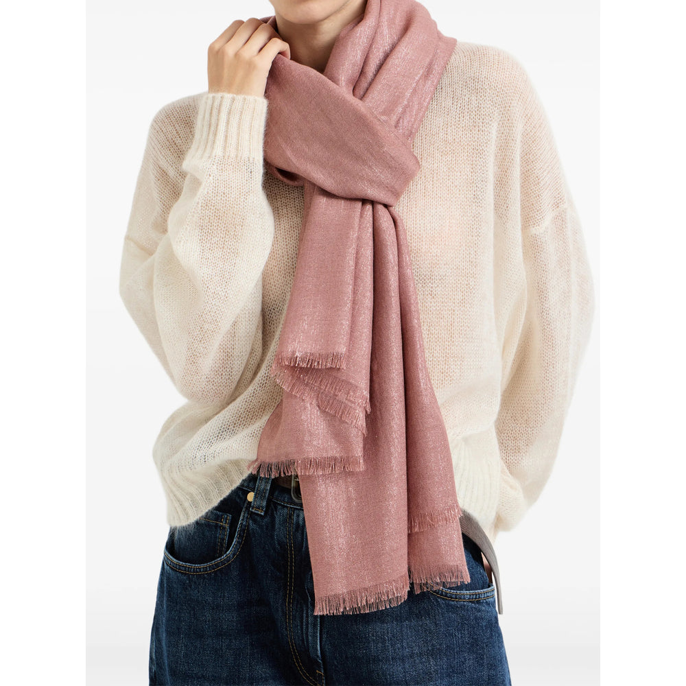 Brunello Cucinelli Pink Scarves Women BRUNELLO CUCINELLI