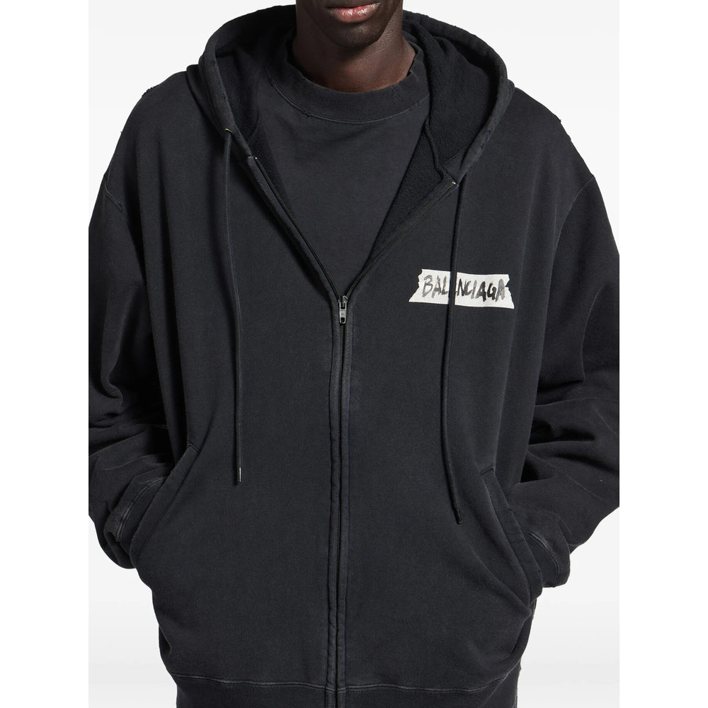 Balenciaga Black Sweaters & Knitwear - Hoodies Men BALENCIAGA