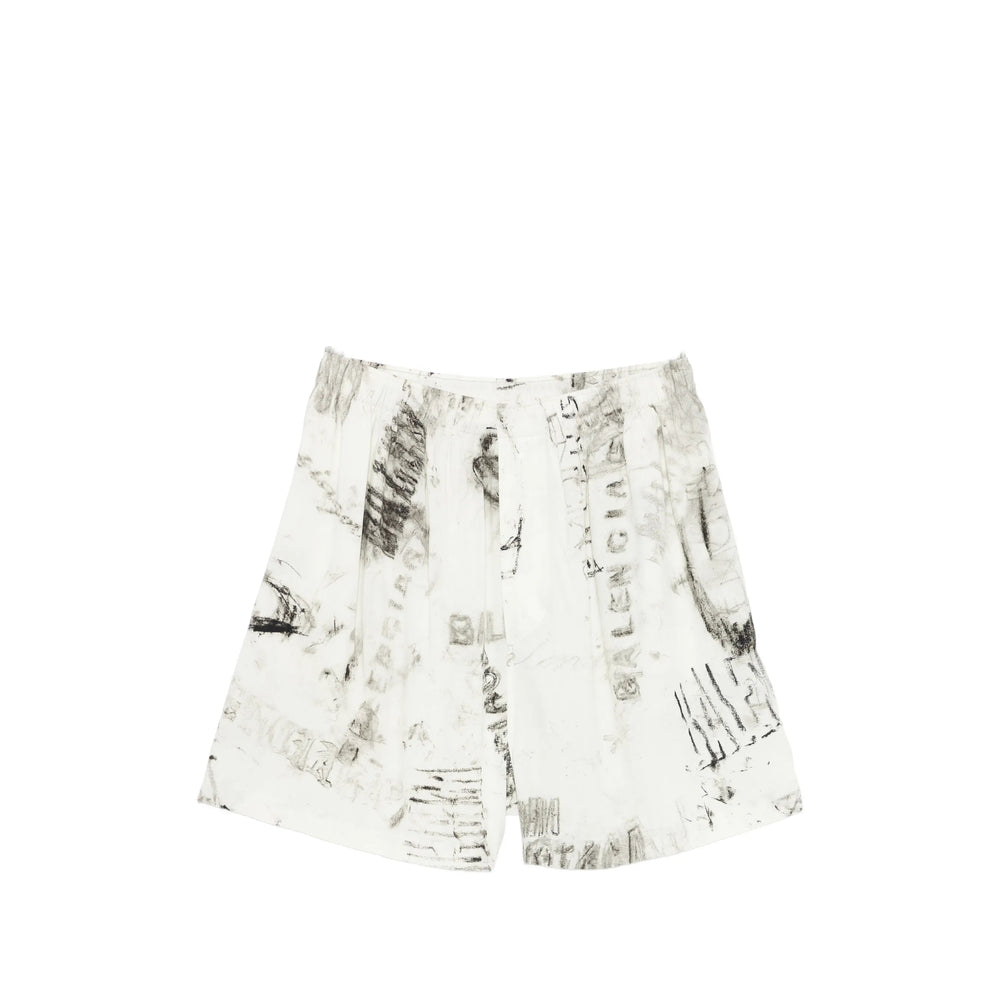 Balenciaga Grey Shorts - Track & Running Shorts Men BALENCIAGA