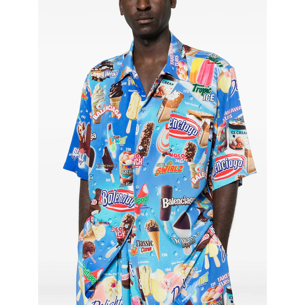 Balenciaga Blue Shirts Men BALENCIAGA