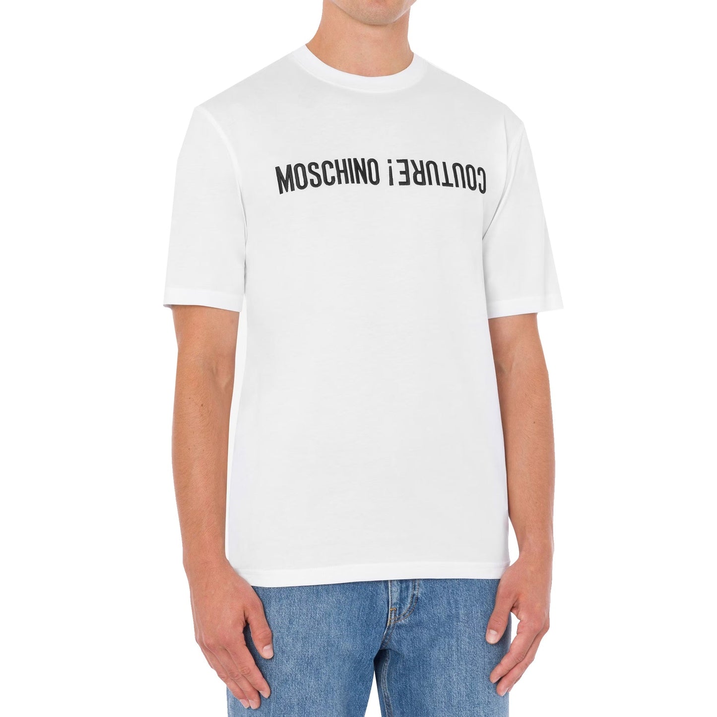 Moschino Upside Down Logo T-Shirt Men MOSCHINO