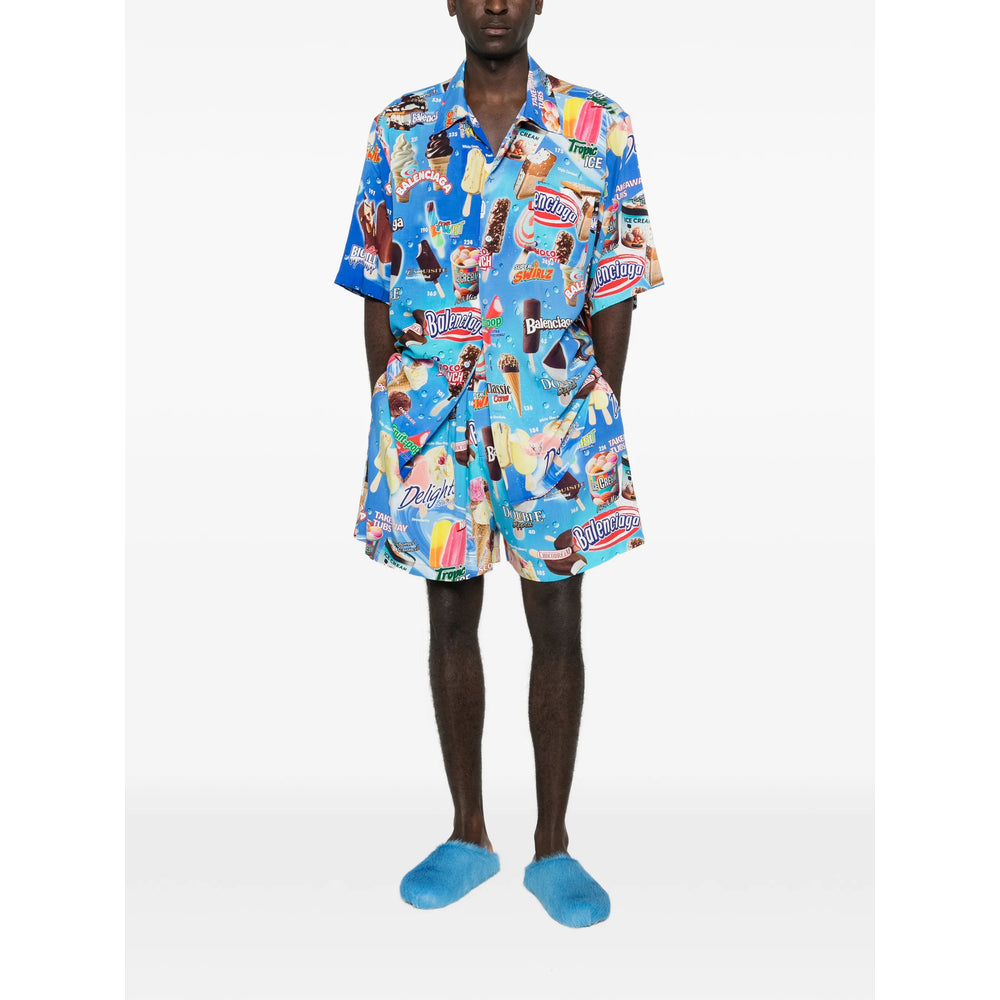 Balenciaga Blue Shorts - Bermuda Shorts Men BALENCIAGA