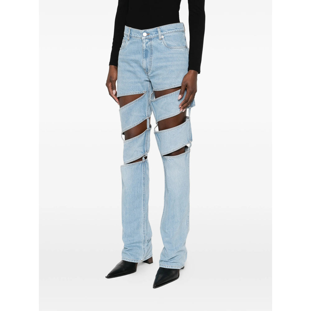 Coperni Blue Denim - Straight-Leg Jeans Women COPERNI