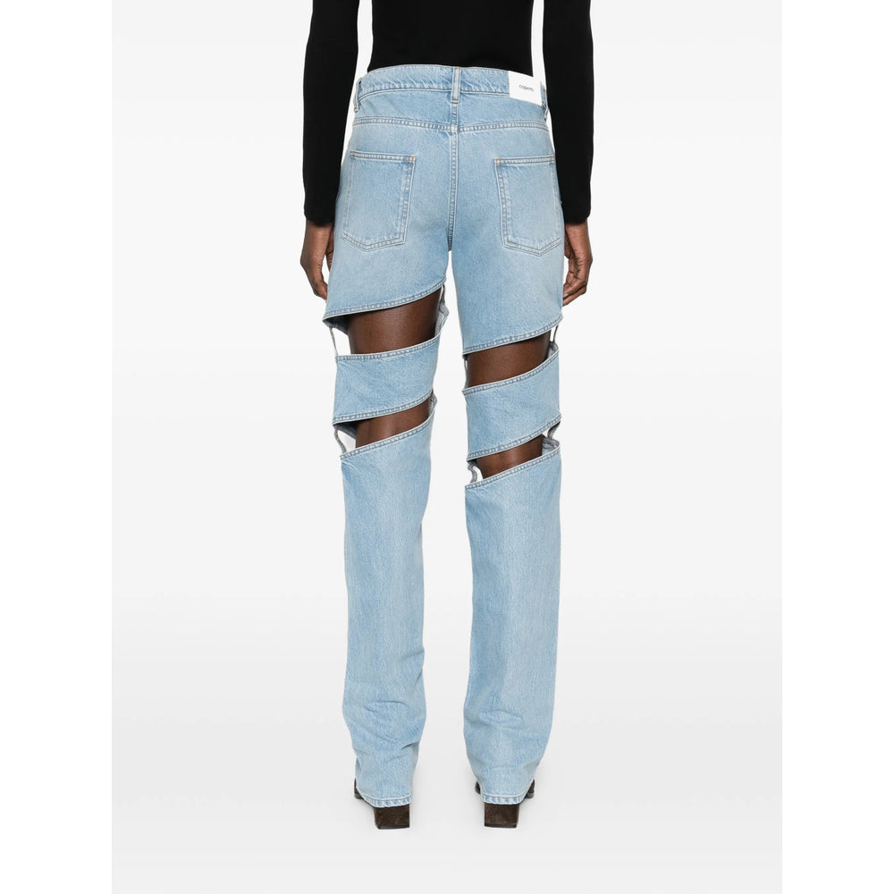 Coperni Blue Denim - Straight-Leg Jeans Women COPERNI