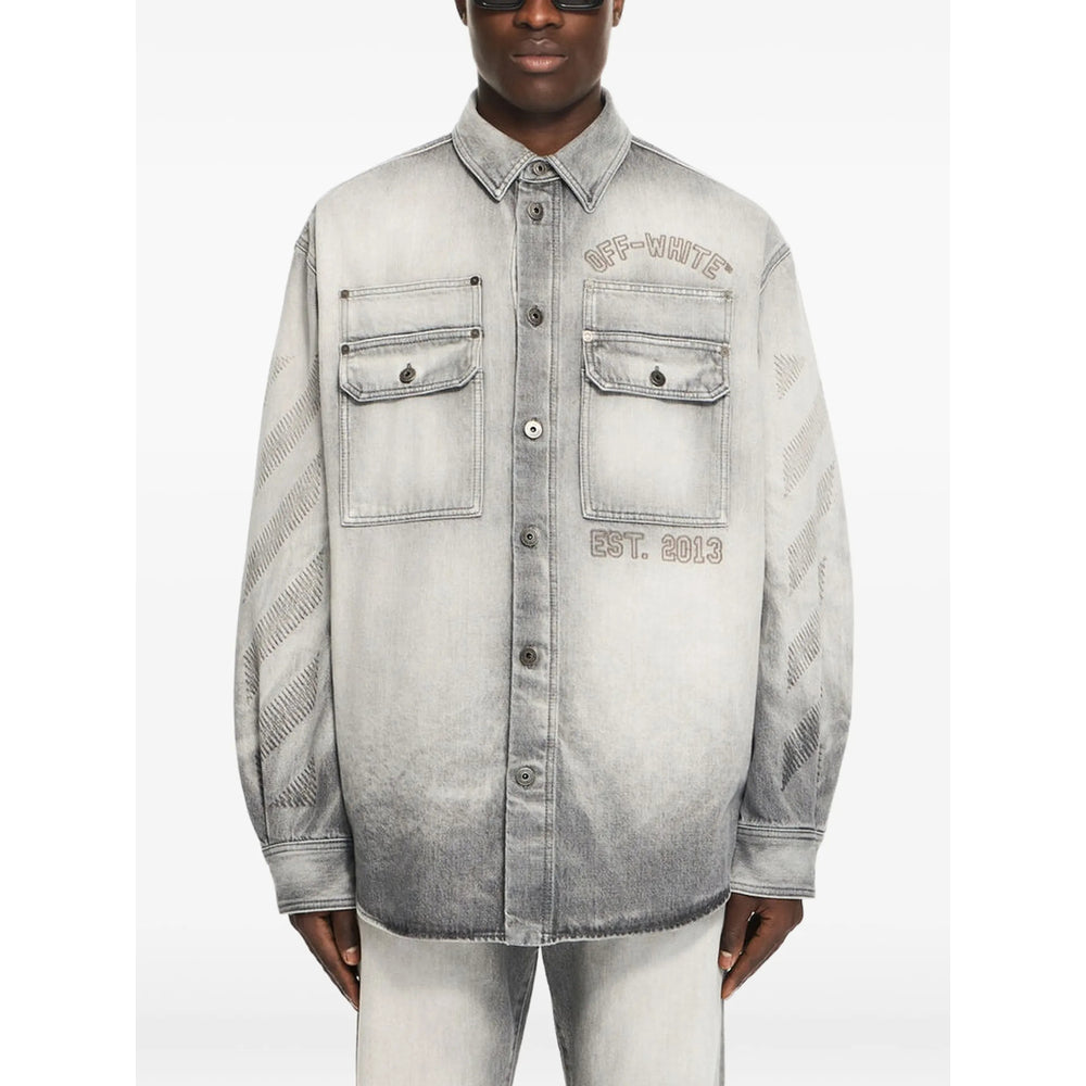 Off-White Grey Jackets - Shirt Jackets Men OFF-WHITE