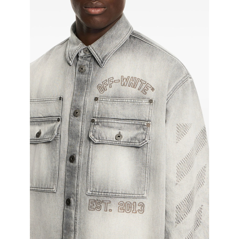Off-White Grey Jackets - Shirt Jackets Men OFF-WHITE