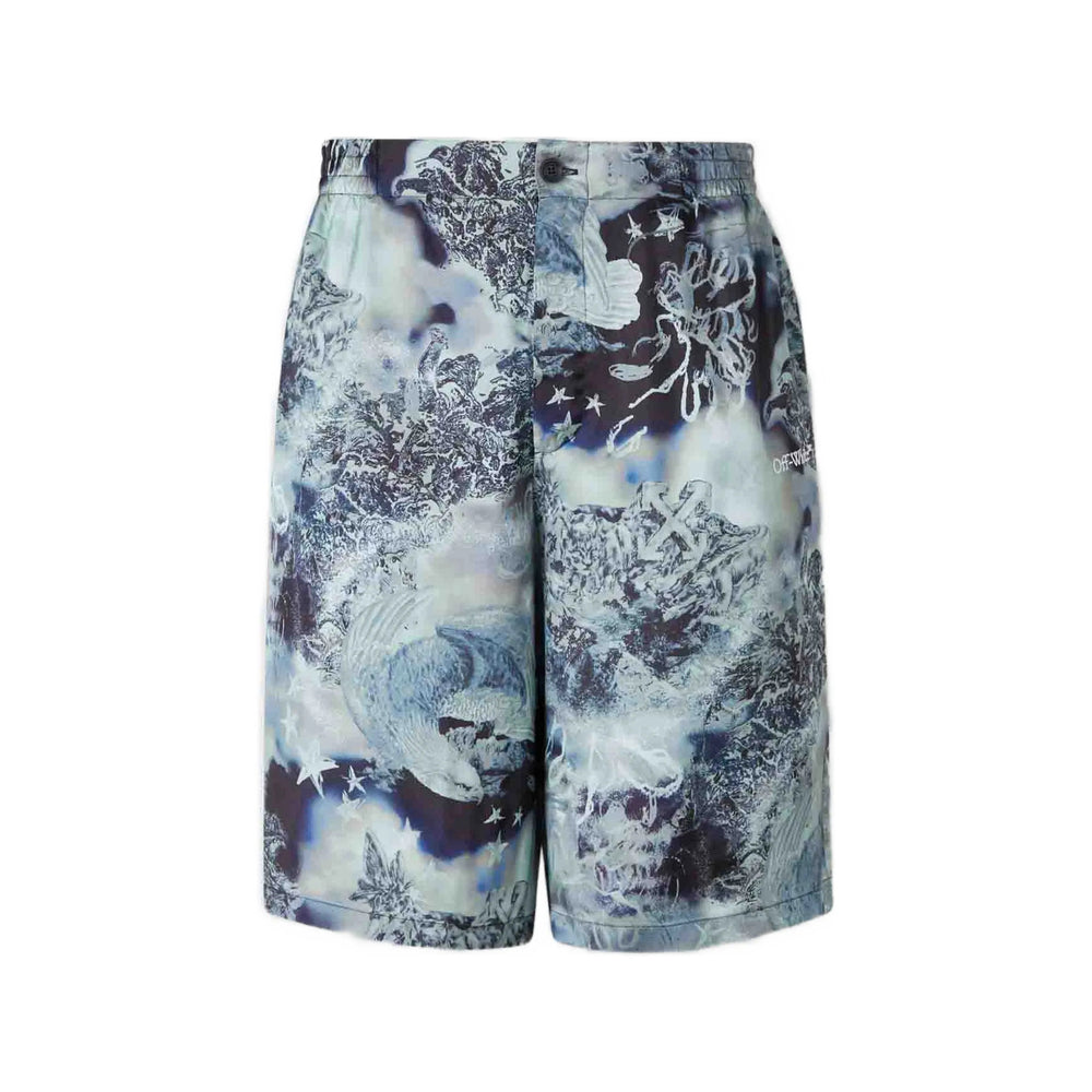 Off-White Blue Shorts - Bermuda Shorts Men OFF-WHITE