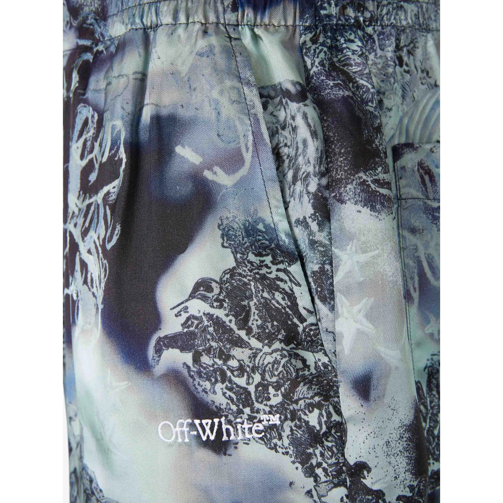 Off-White Blue Shorts - Bermuda Shorts Men OFF-WHITE