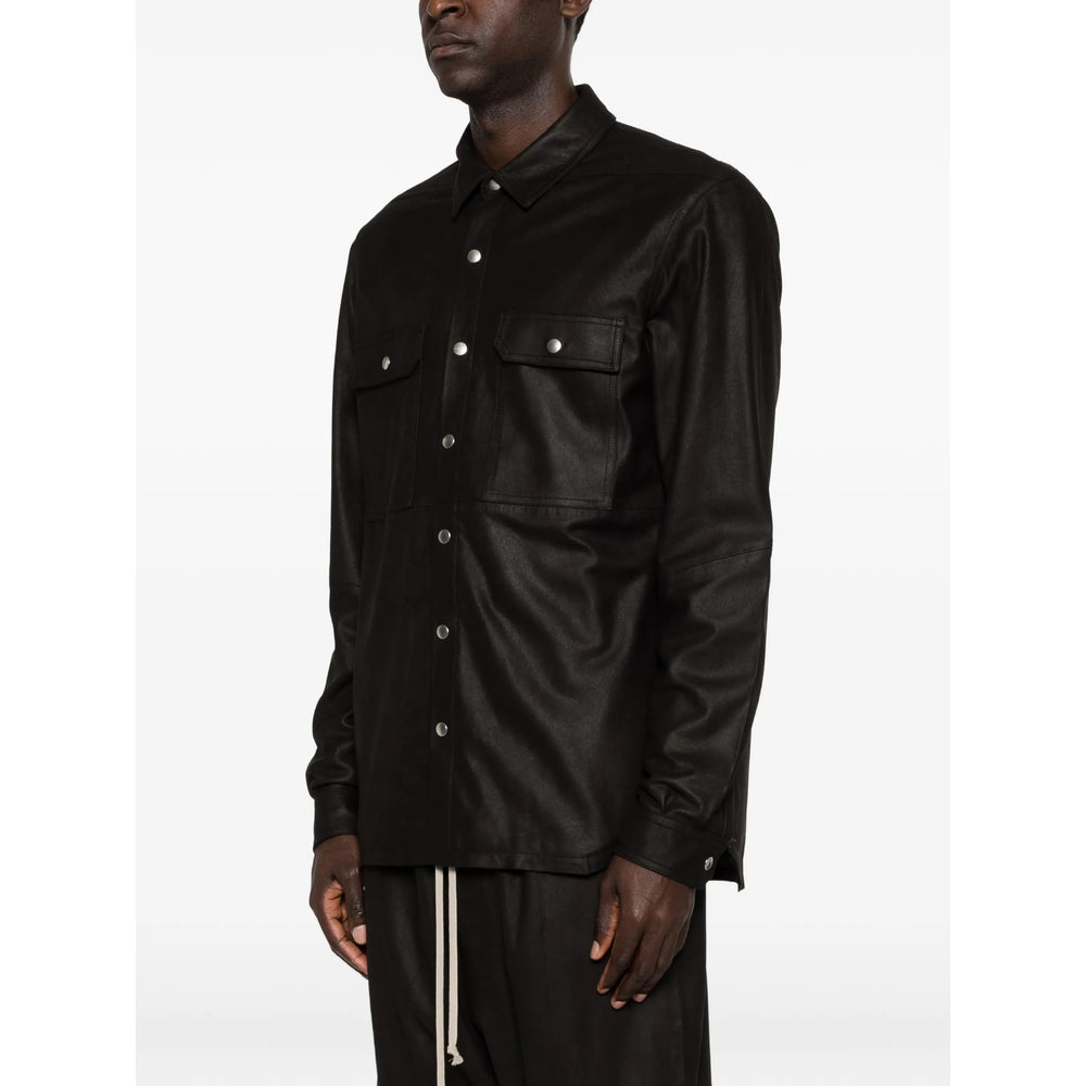 Rick Owens Black Jackets - Shirt Jackets Men RICK OWENS
