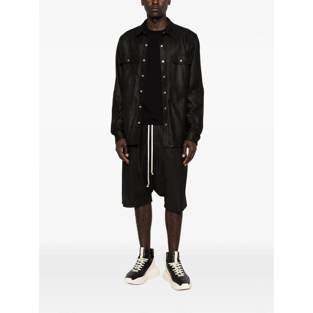 Rick Owens Black Jackets - Shirt Jackets Men RICK OWENS