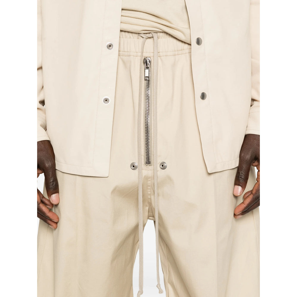 Rick Owens Neutrals Trousers - Wide-Leg Trousers Men RICK OWENS
