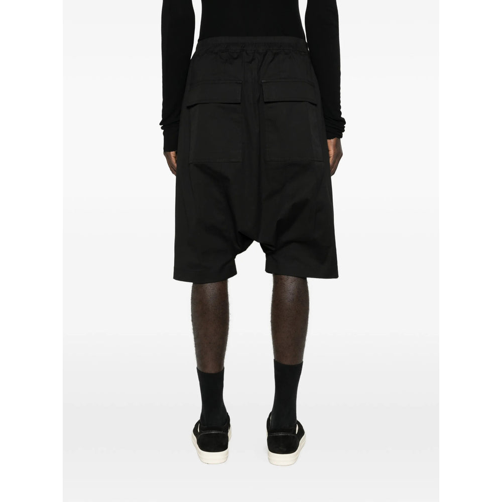 Rick Owens Black Shorts - Drop-Crotch Shorts Men RICK OWENS