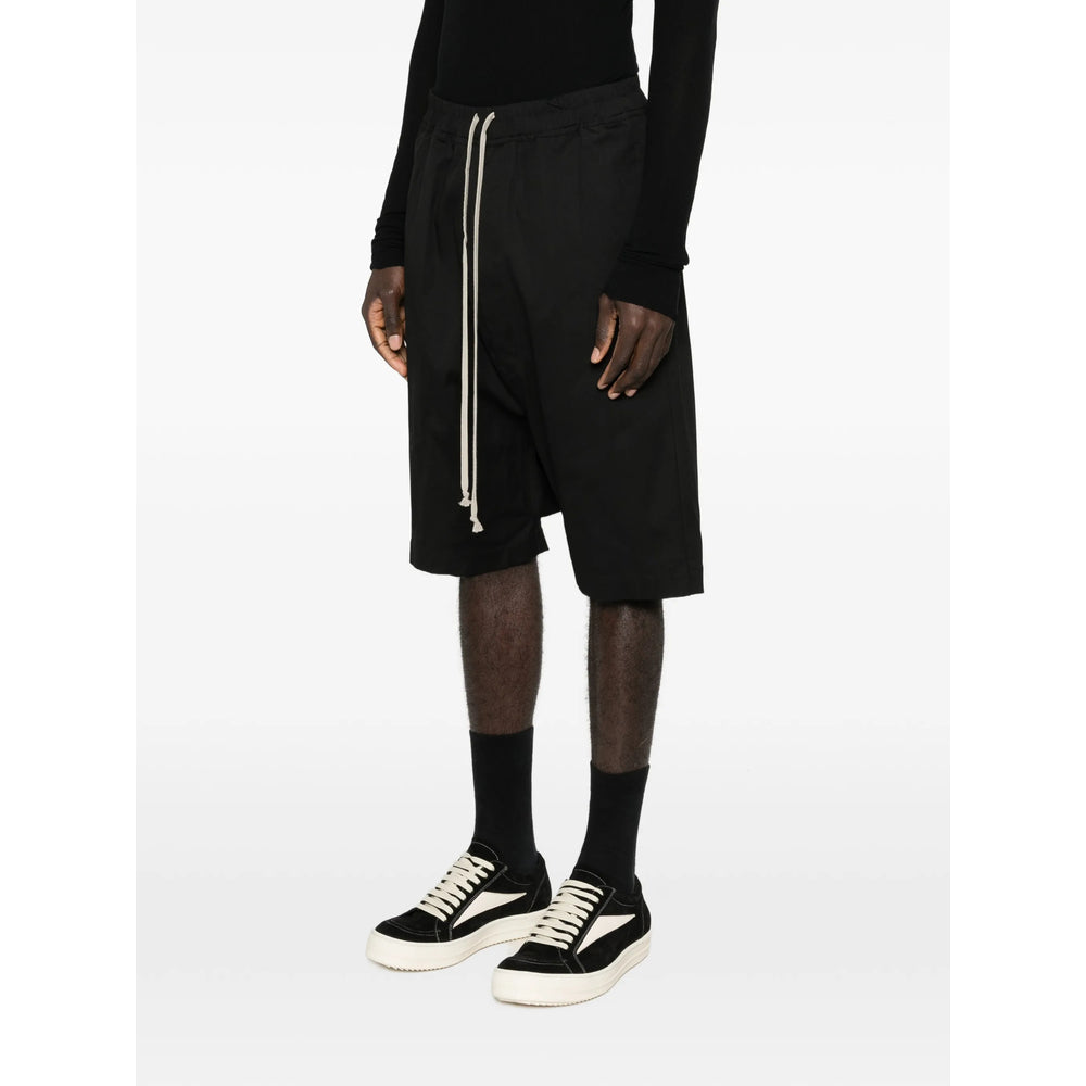 Rick Owens Black Shorts - Drop-Crotch Shorts Men RICK OWENS