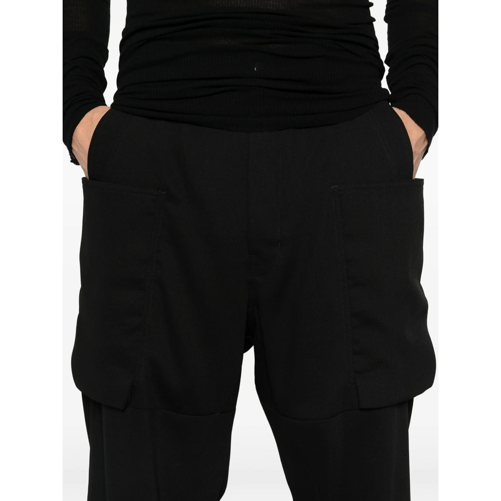 Rick Owens Black Trousers - Wide-Leg Trousers Men