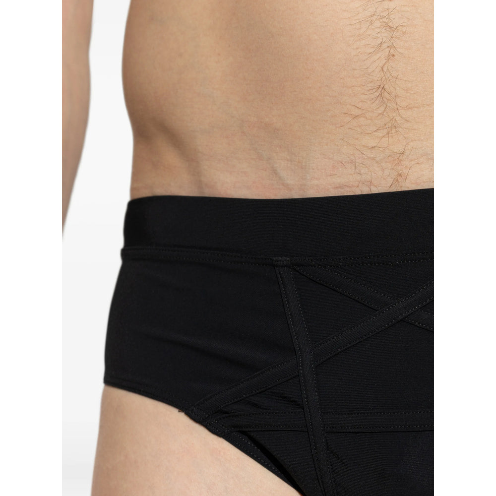 Rick Owens Black Beachwear - Swimming Trunks Men RICK OWENS