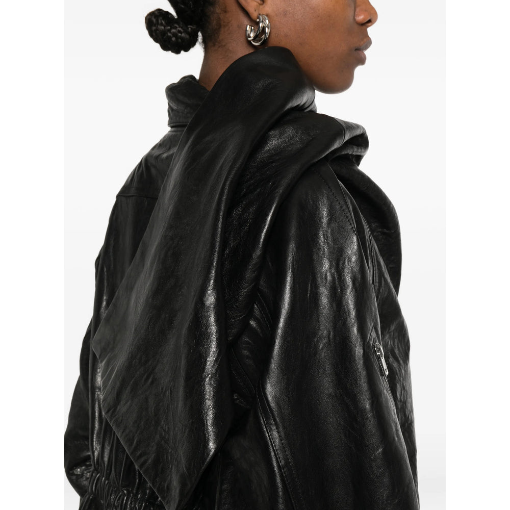 Rick Owens Black Jackets - Leather Jackets Women RICK OWENS