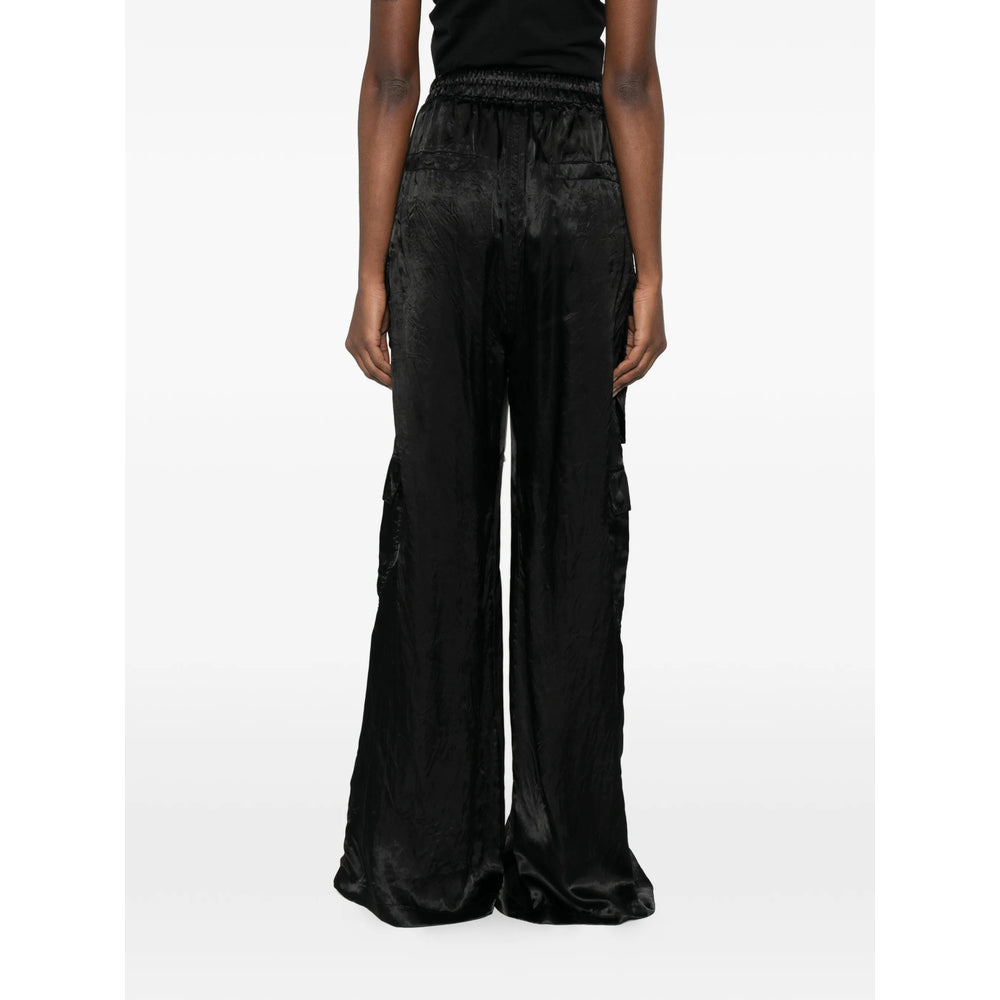 Rick Owens Black Trousers - Straight Trousers Women RICK OWENS
