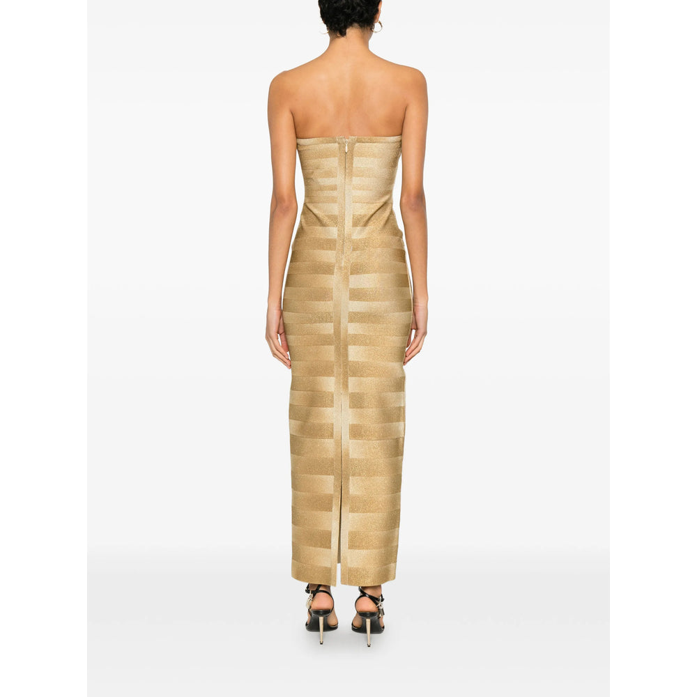 Herve Leger Gold Dresses - Evening Dresses Women HERVE LEGER