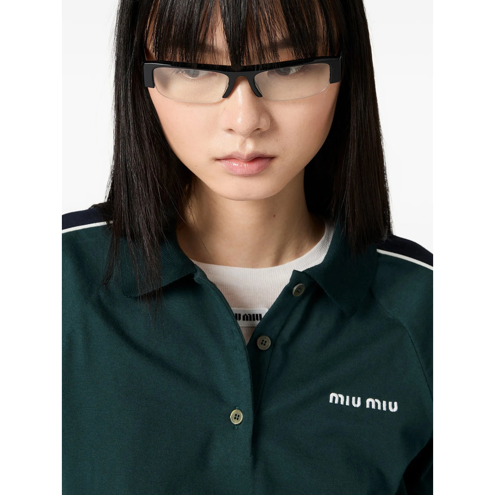 Miu Miu Green Tops - Polo Tops Women MIU MIU