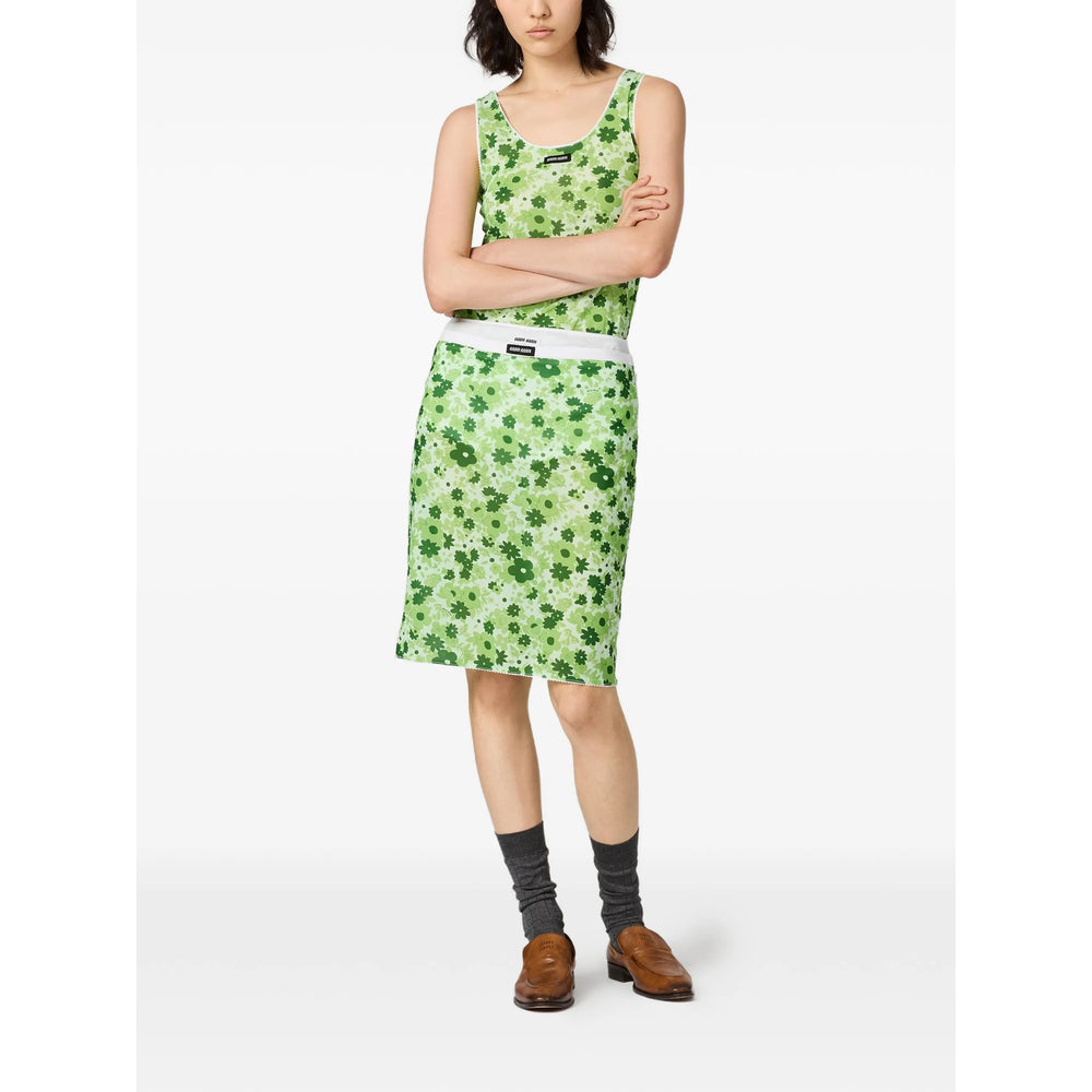 Miu Miu Green Skirts - Straight Skirts Women MIU MIU