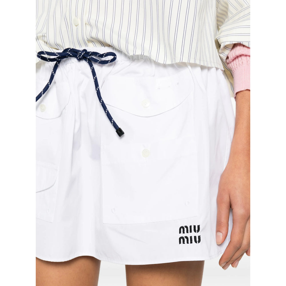 Miu Miu White Skirts - A-Line Skirts Women MIU MIU