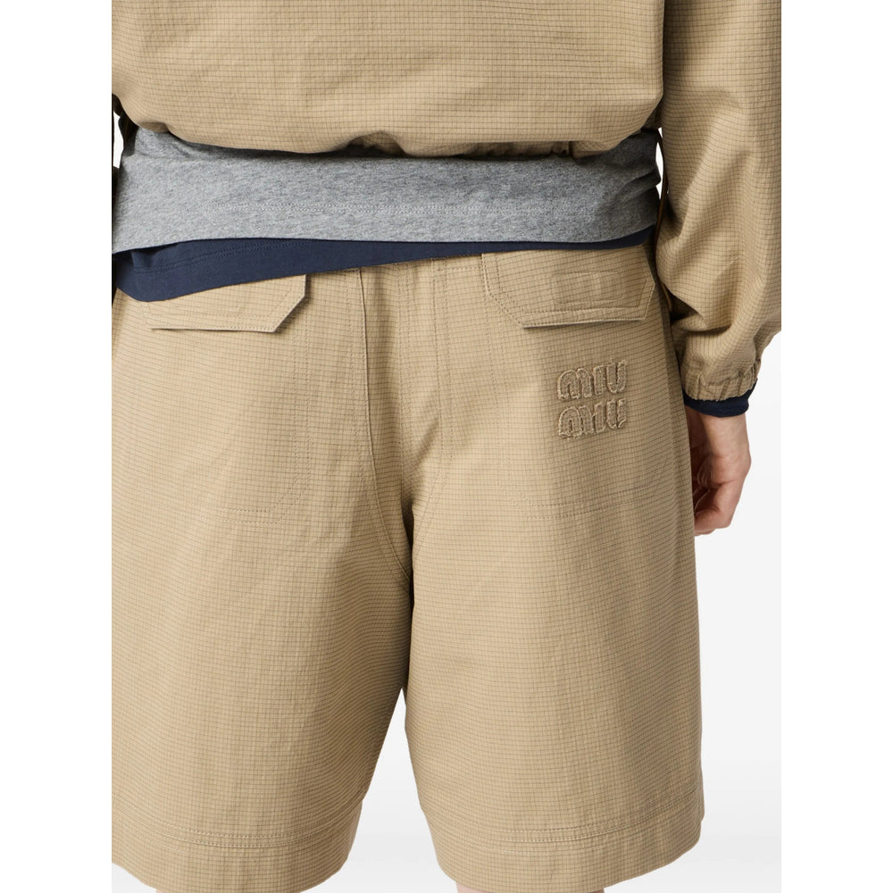 Miu Miu Neutrals Shorts - Tailored Shorts Women MIU MIU