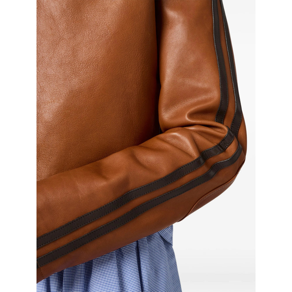 Miu Miu Brown Jackets - Leather Jackets Women MIU MIU