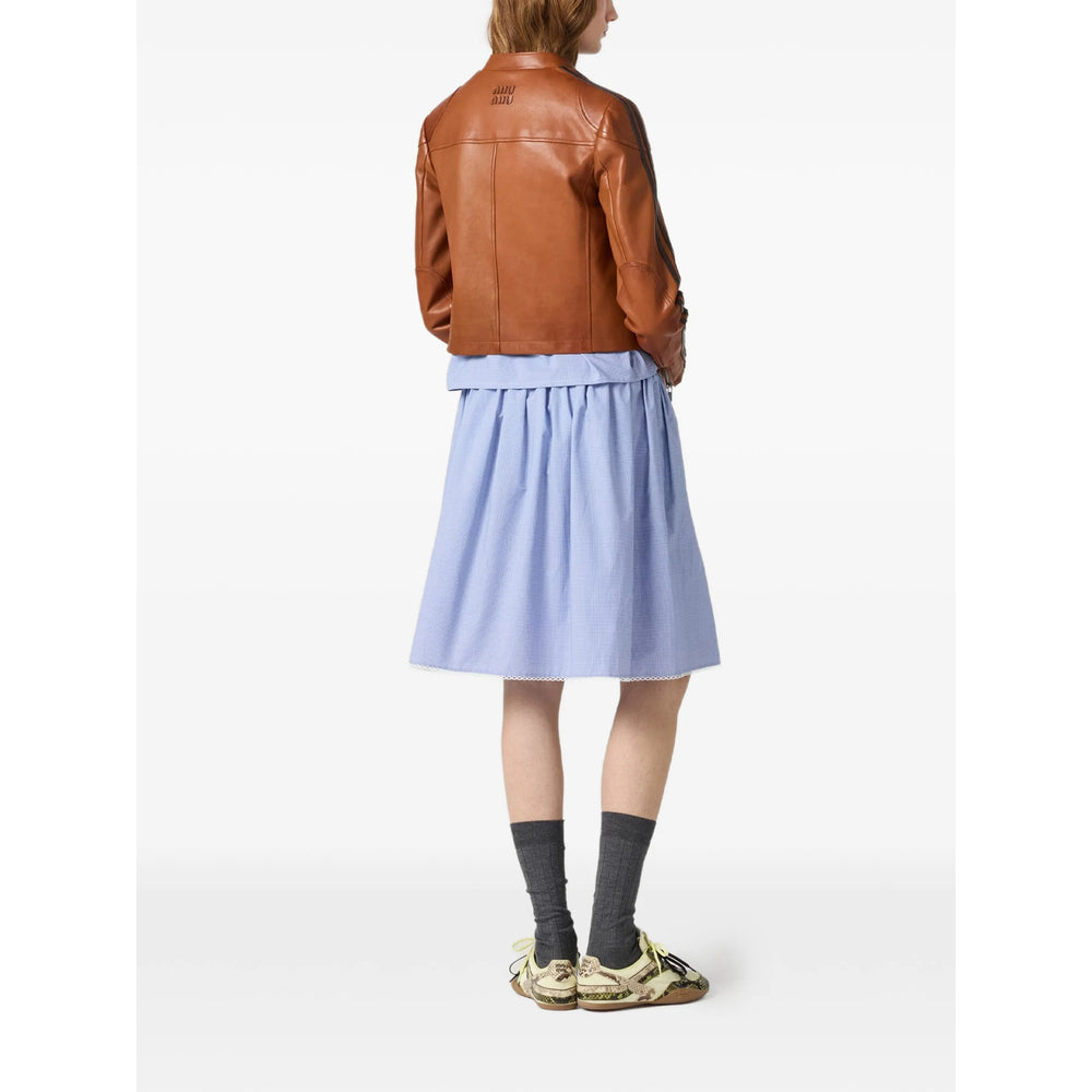 Miu Miu Brown Jackets - Leather Jackets Women MIU MIU