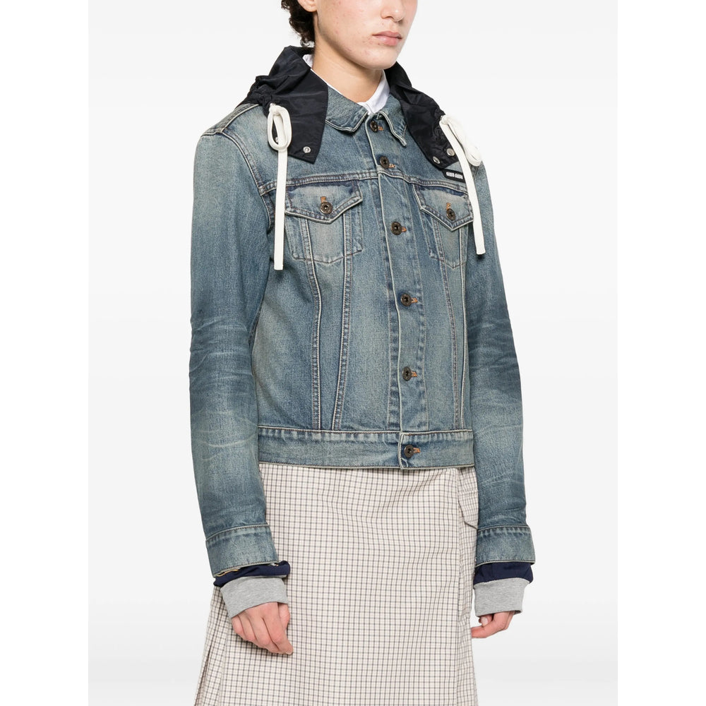 Miu Miu Blue Jackets - Denim Jackets Women MIU MIU