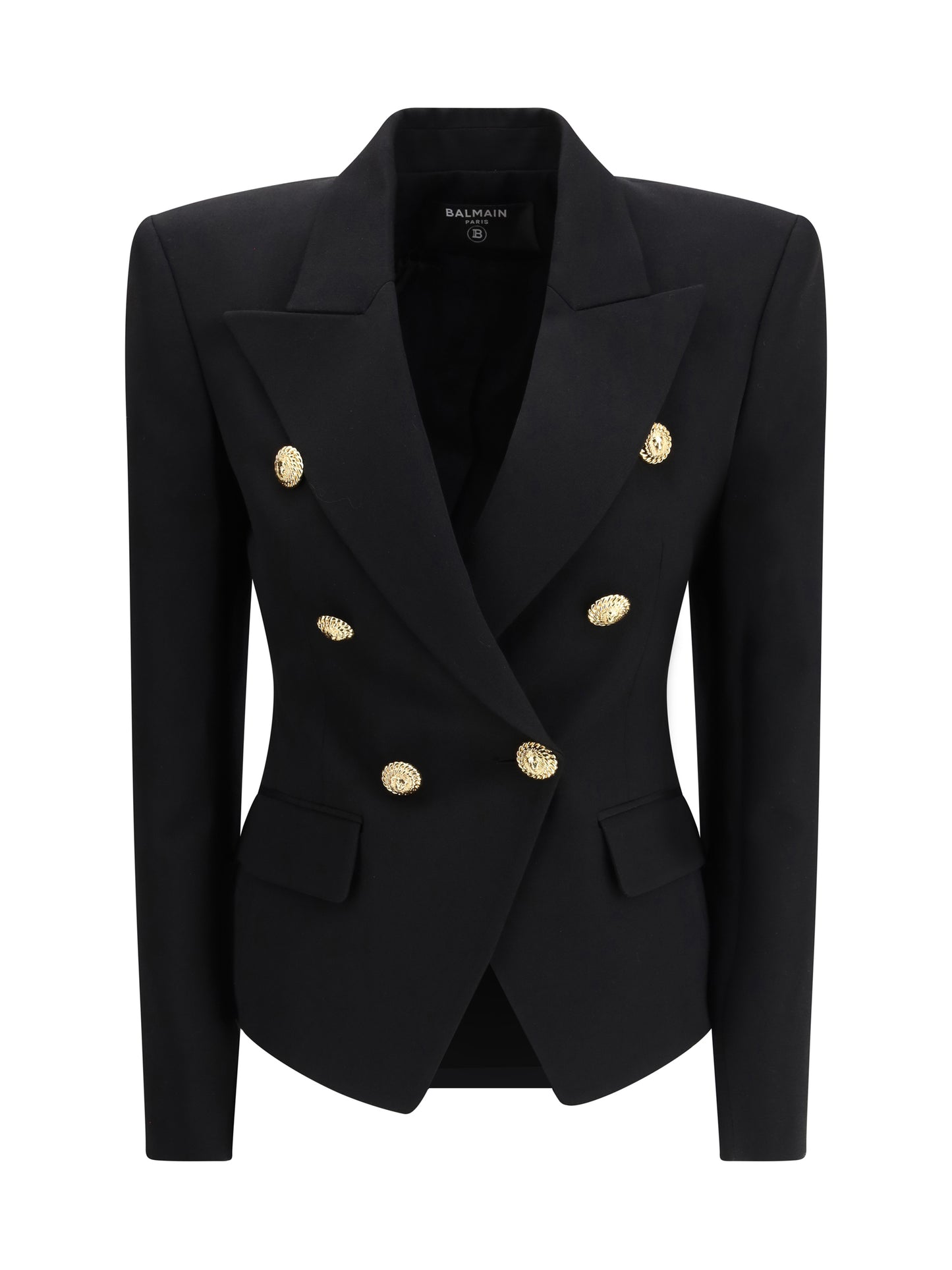 Balmain Women 6 Buttons Fitted Grain De Poudre Jacket BALMAIN