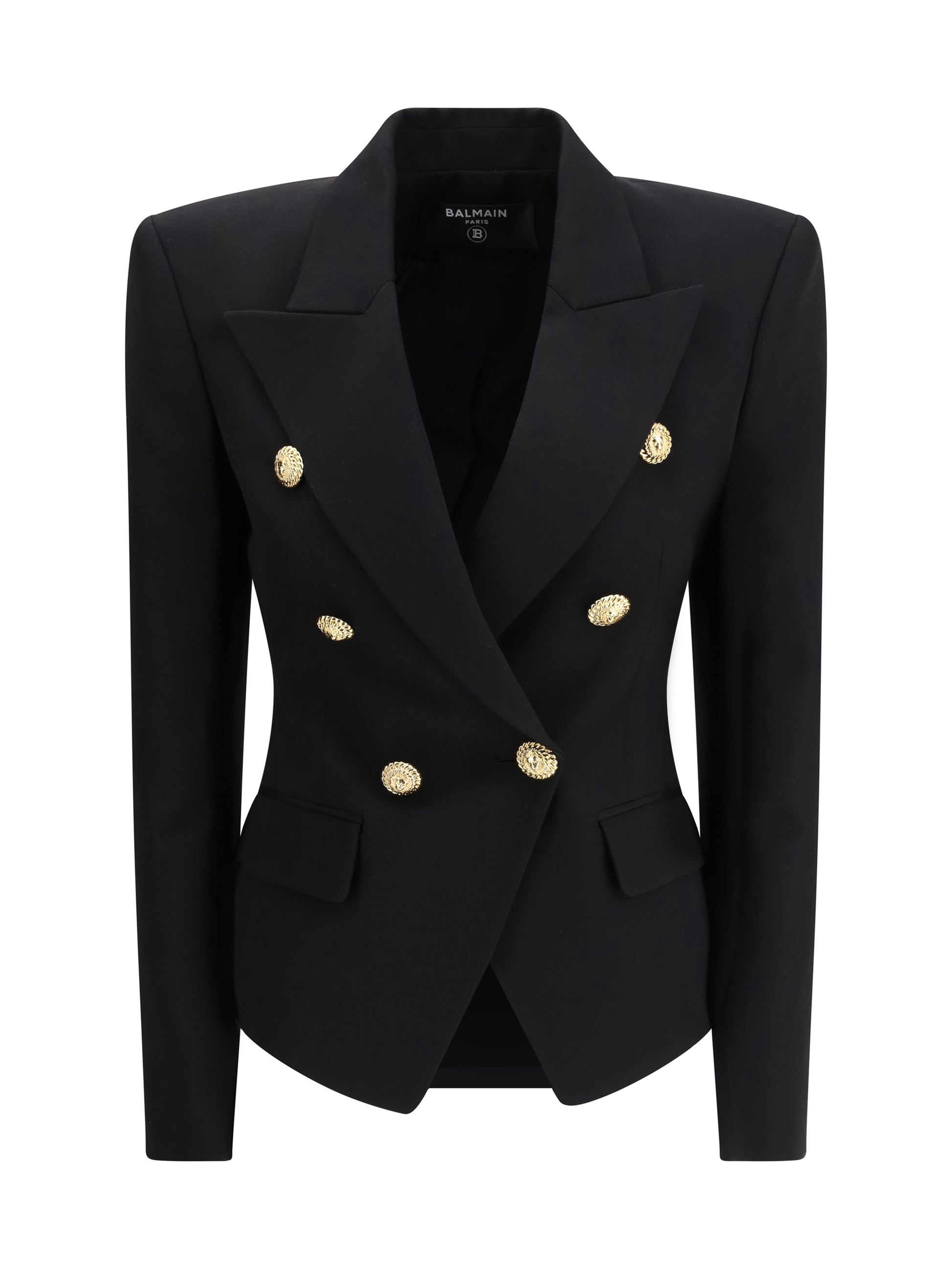 Balmain Women 6 Buttons Fitted Grain De Poudre Jacket BALMAIN