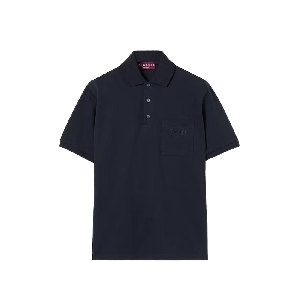 Gucci Blue Polo Shirts Men GUCCI