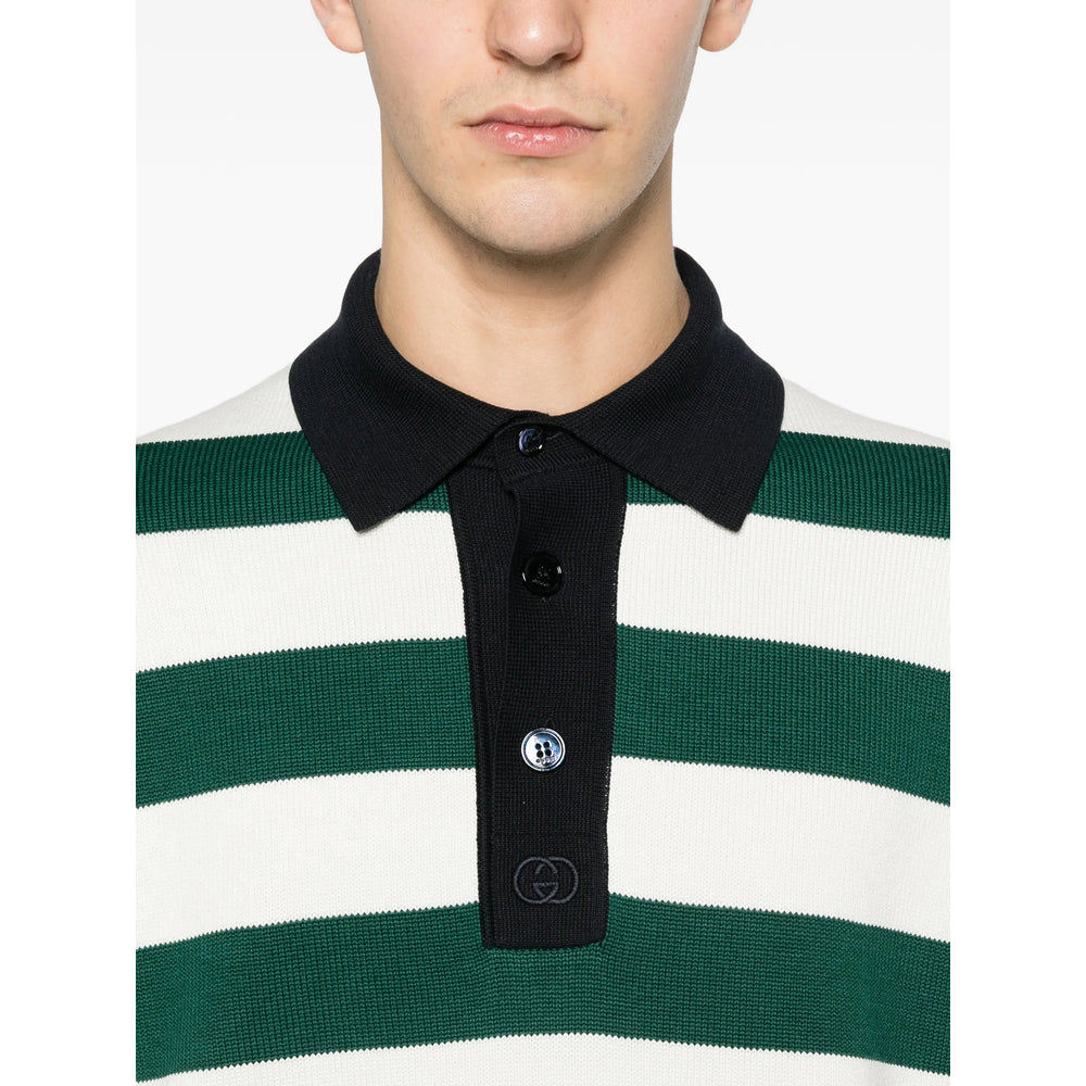 Gucci Green Polo Shirts Men GUCCI