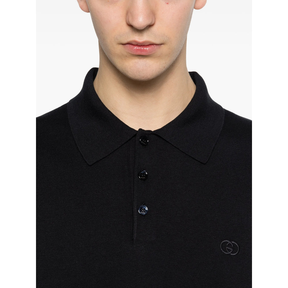 Gucci Blue Polo Shirts Men GUCCI