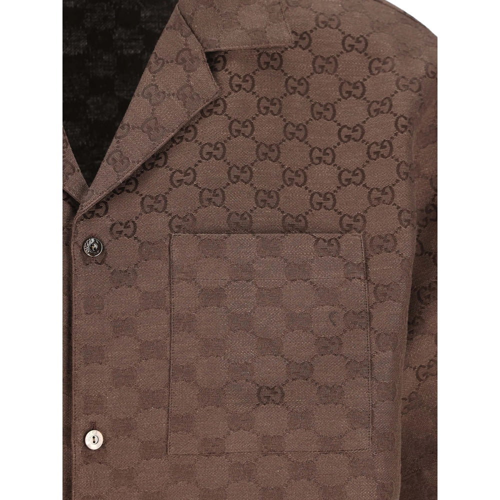 Gucci Brown Shirts Men GUCCI