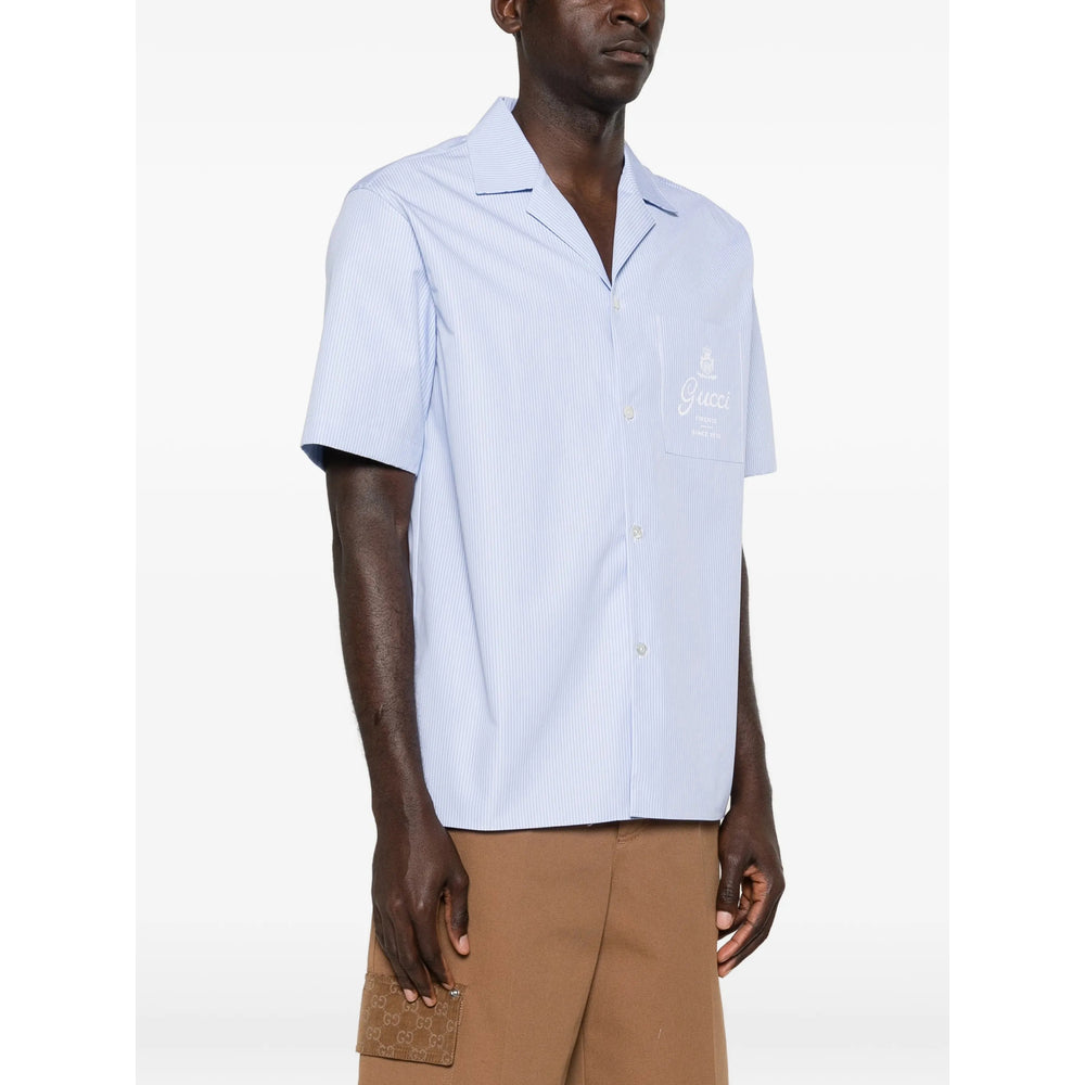 Gucci Blue Shirts Men GUCCI
