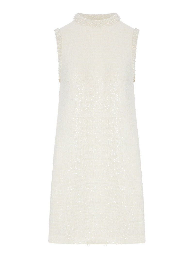 Self-Portrait Women Boucle Mini Dress With Beads SELF-PORTRAIT