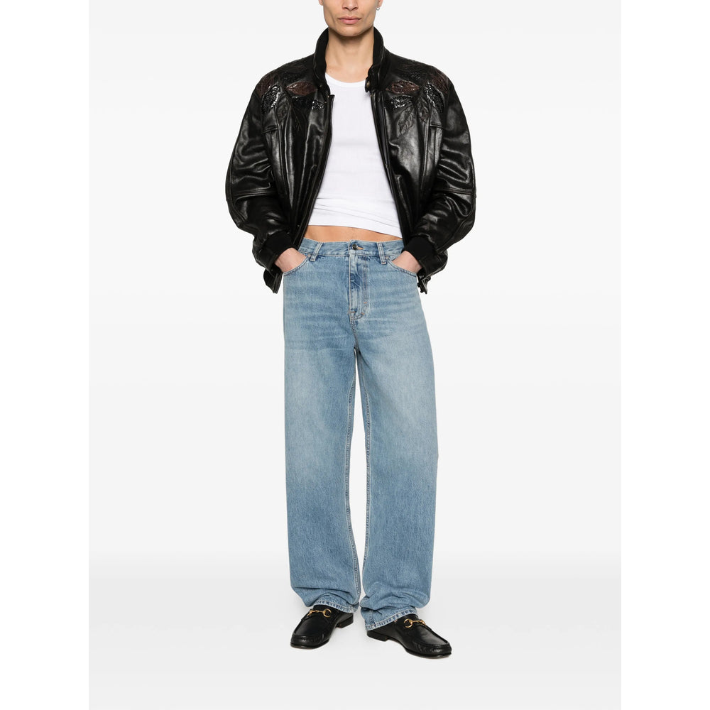 Gucci Blue Denim - Regular & Straight-Leg Jeans Men GUCCI