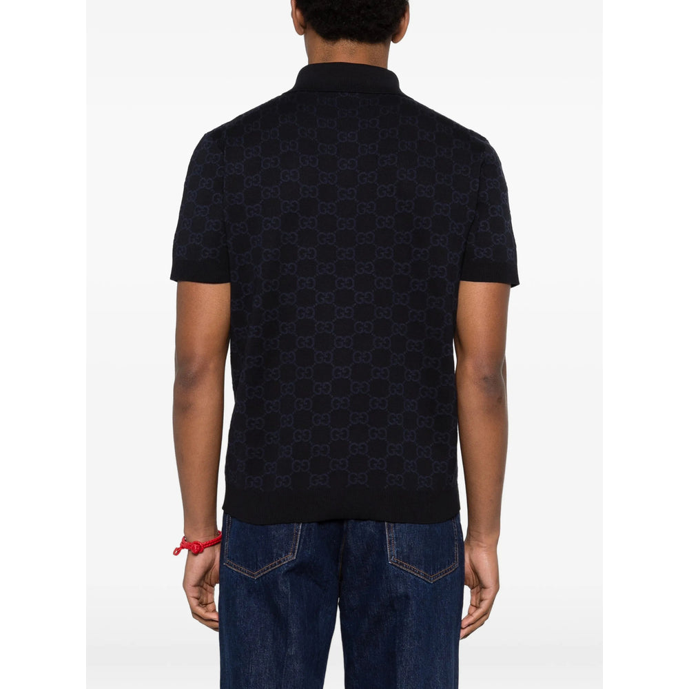 Gucci Blue Polo Shirts Men GUCCI