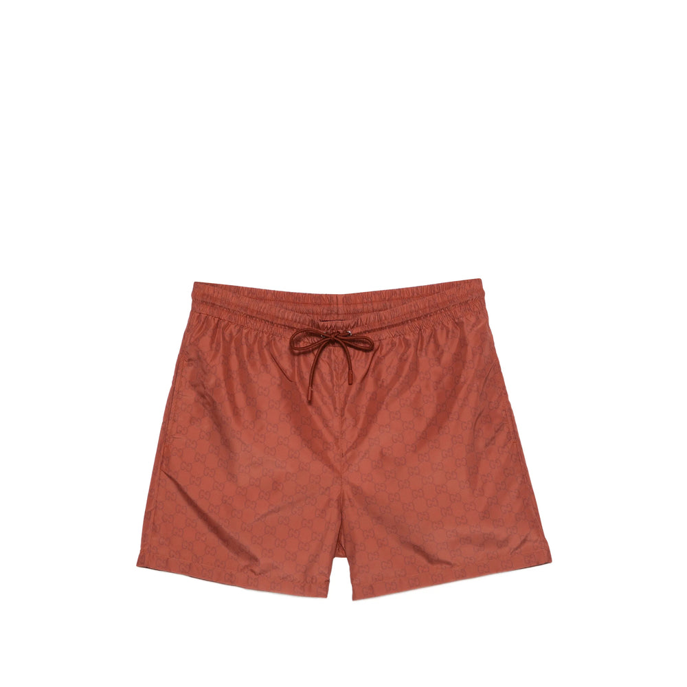 Gucci Brown Beachwear - Swim Shorts Men GUCCI